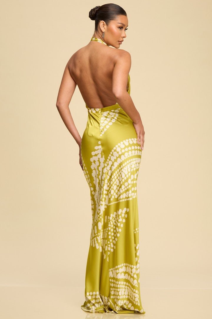 Aria Halter Satin Dress - STYLED BY ALX COUTUREDresses