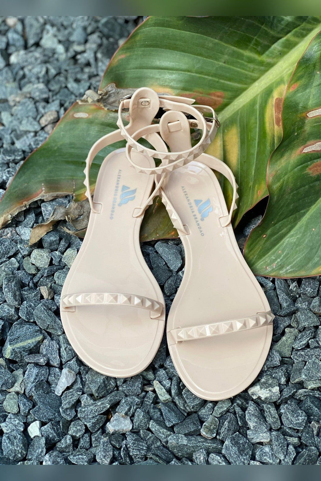 Aria Nude Wide Fit Sandals with waterproof jelly build