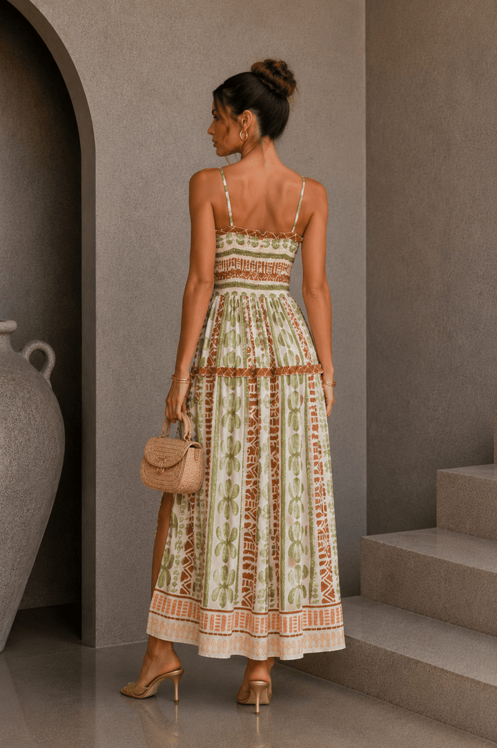 Bahamas Print Cutout Dress - STYLED BY ALX COUTUREDresses
