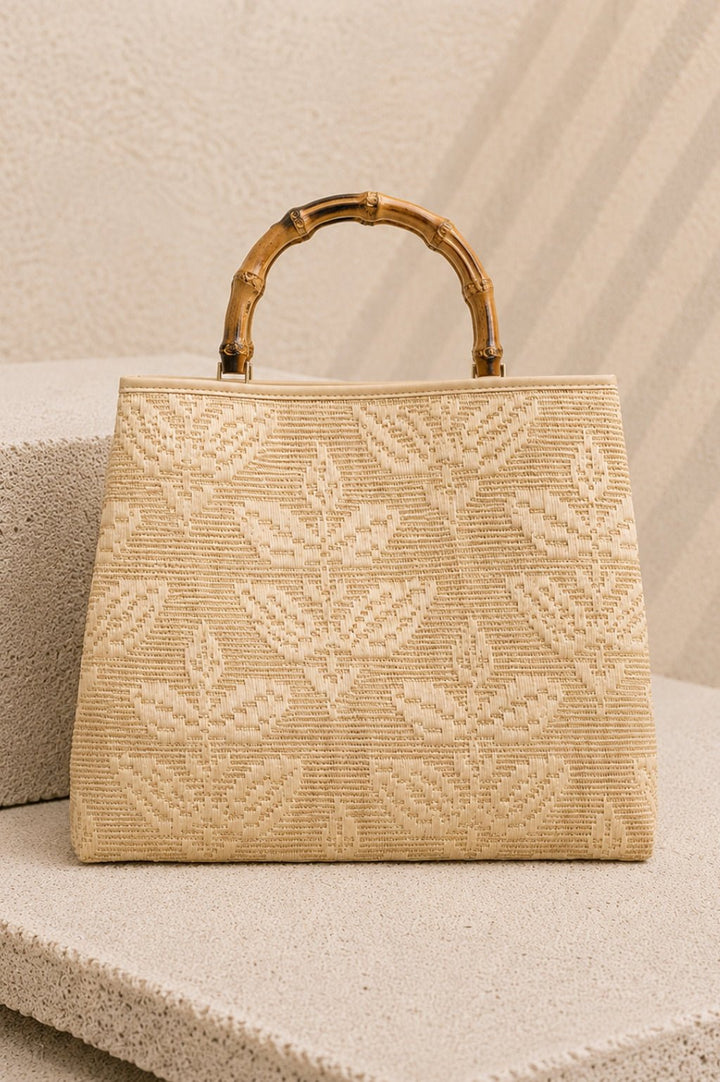 Bamboo Top Handle Tote Bag - STYLED BY ALX COUTUREhandbags