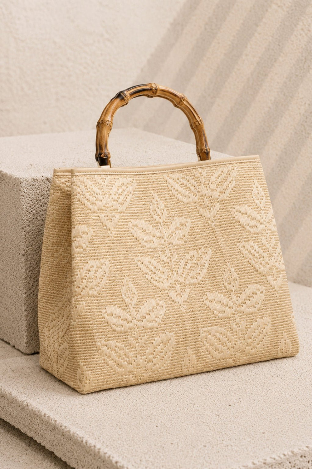 Bamboo Top Handle Tote Bag - STYLED BY ALX COUTUREhandbags