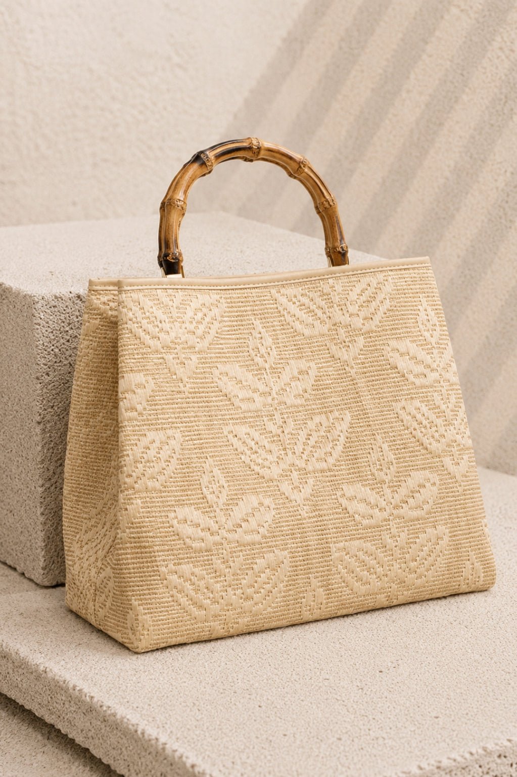 Bamboo Top Handle Tote Bag - STYLED BY ALX COUTUREhandbags