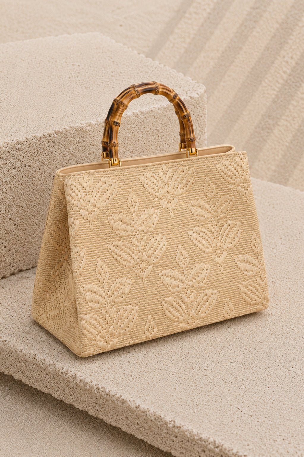 Bamboo Top Handle Tote Bag - STYLED BY ALX COUTUREhandbags