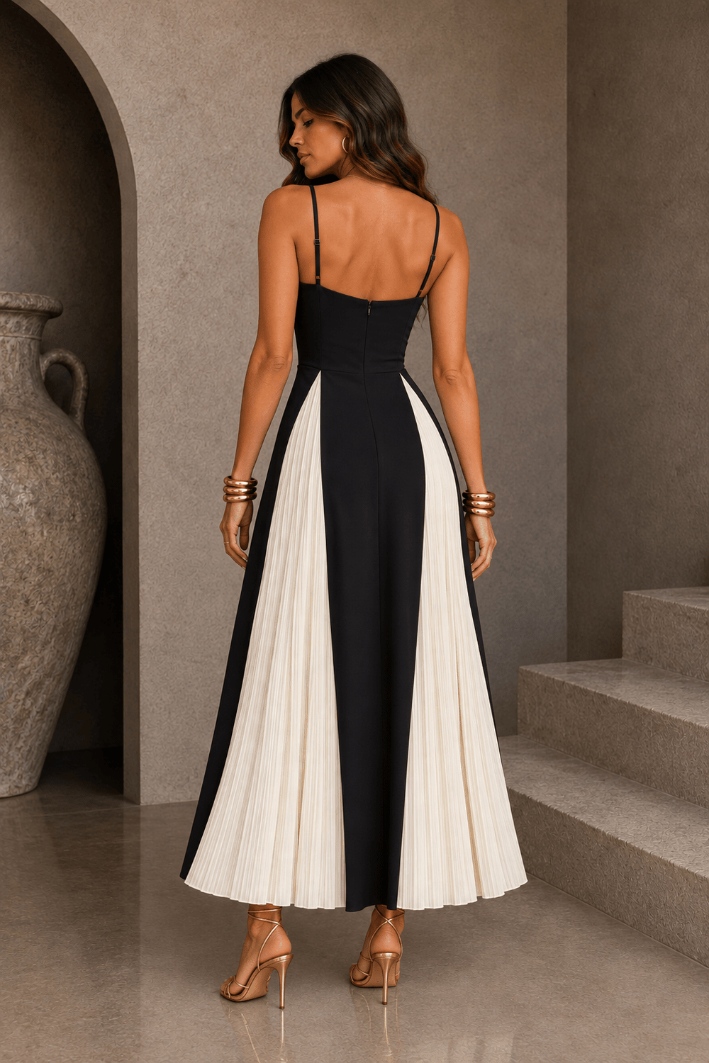 Black Cream Maxi Dress - STYLED BY ALX COUTUREDresses