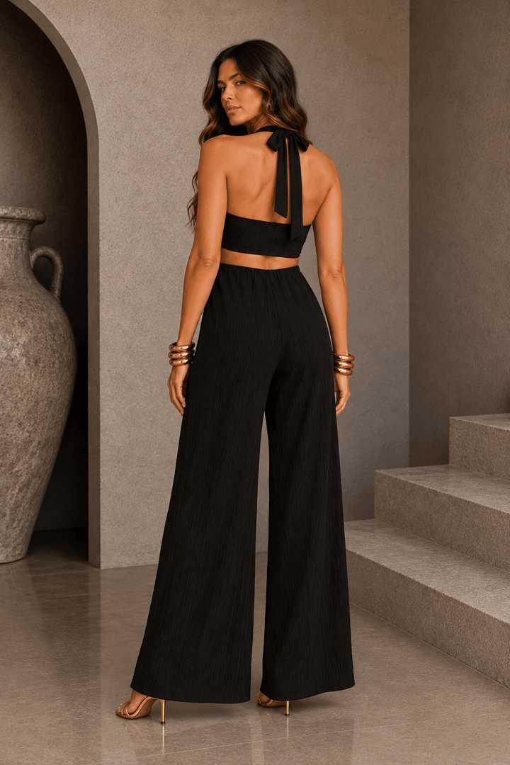 Black Cutout O-Ring Jumpsuit - STYLED BY ALX COUTUREJumpsuits &amp; Rompers