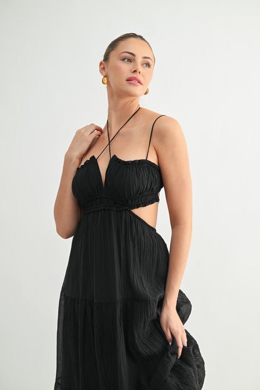 Black Ethereal Tiered Maxi Dress STYLED BY ALX COUTURE Black Ethereal Tiered Maxi Dress STYLED BY ALX COUTURE