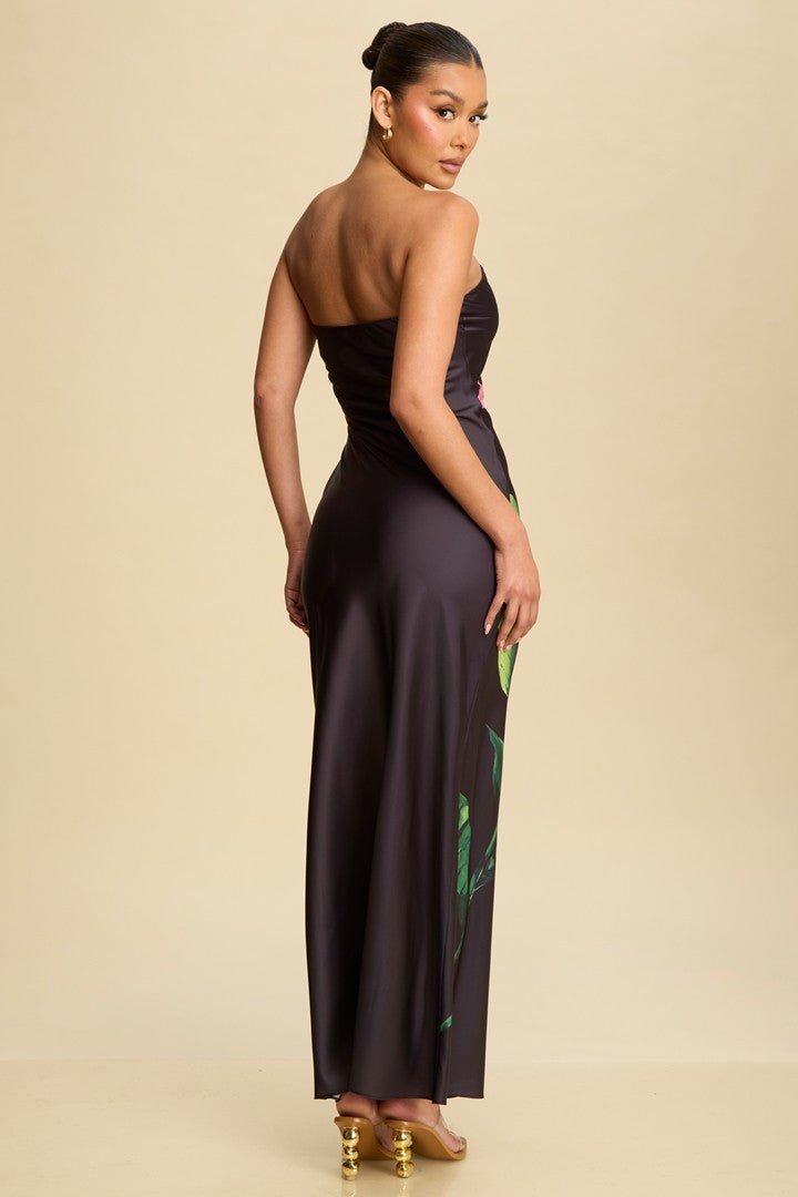 Black & Floral Summer In Hawaii Dress Black & Floral Summer In Hawaii Dress