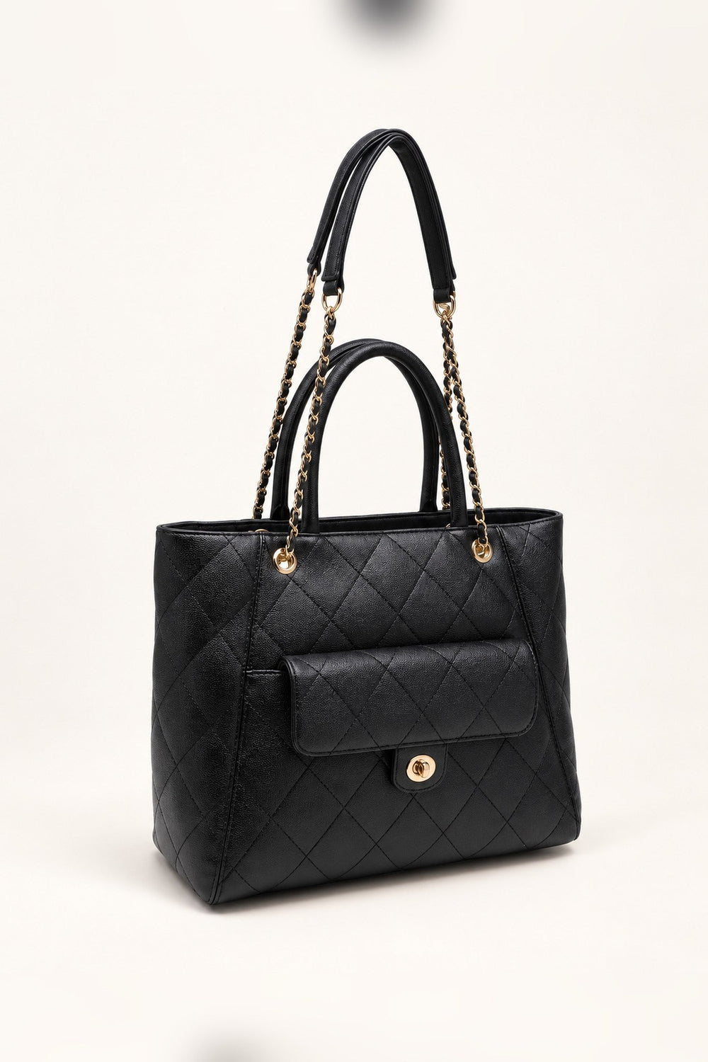 Black Hank Quilted Tote - STYLED BY ALX COUTUREHandbags