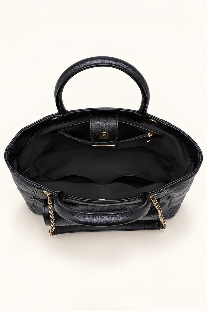 Black Hank Quilted Tote - STYLED BY ALX COUTUREHandbags