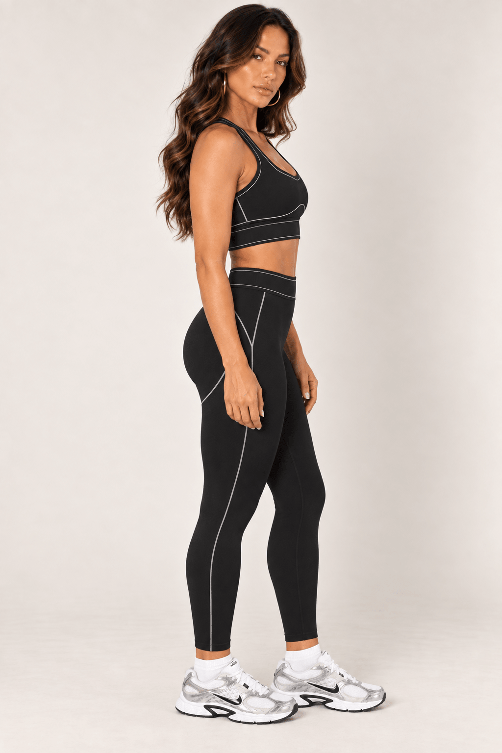 Black High Rise Contour Leggings - STYLED BY ALX COUTURELeggings