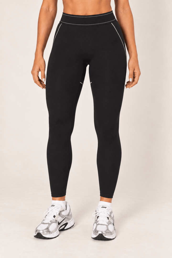 Black High Rise Contour Leggings - STYLED BY ALX COUTURELeggings