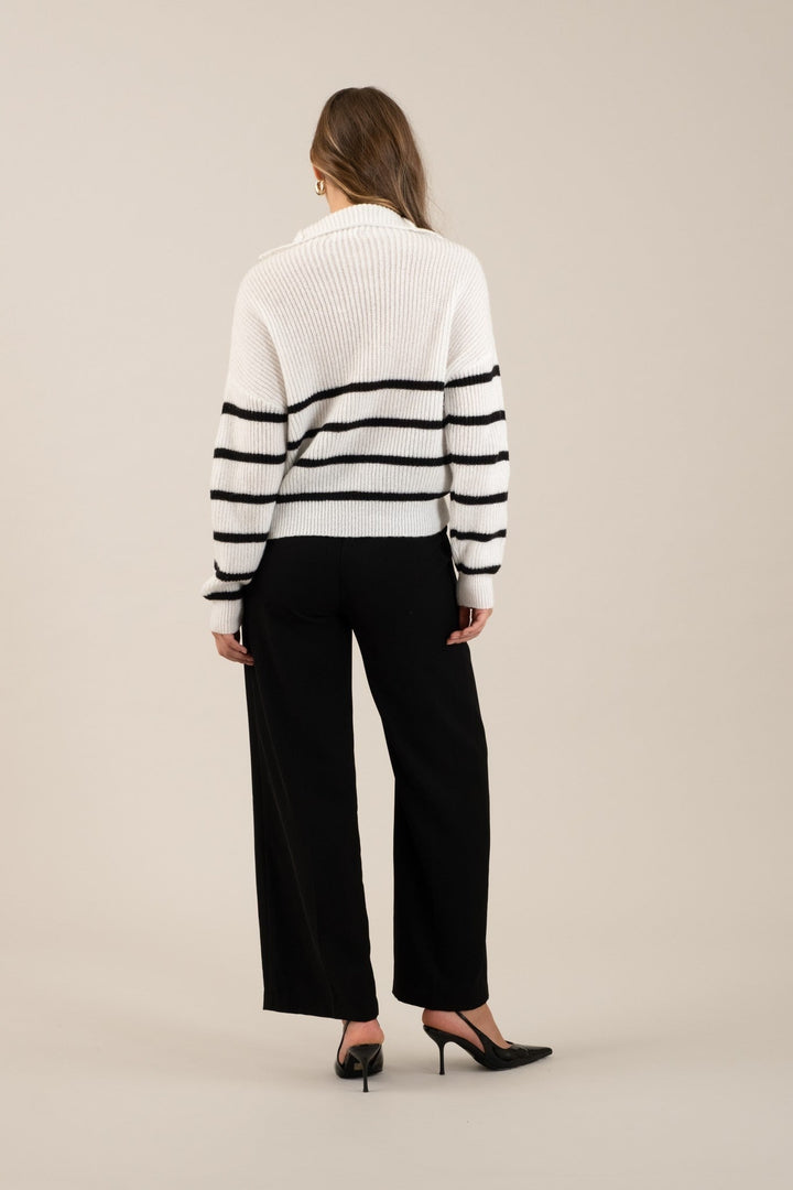 Black High Waist Pleated Wide Leg Dress Pants - STYLED BY ALX COUTUREPants