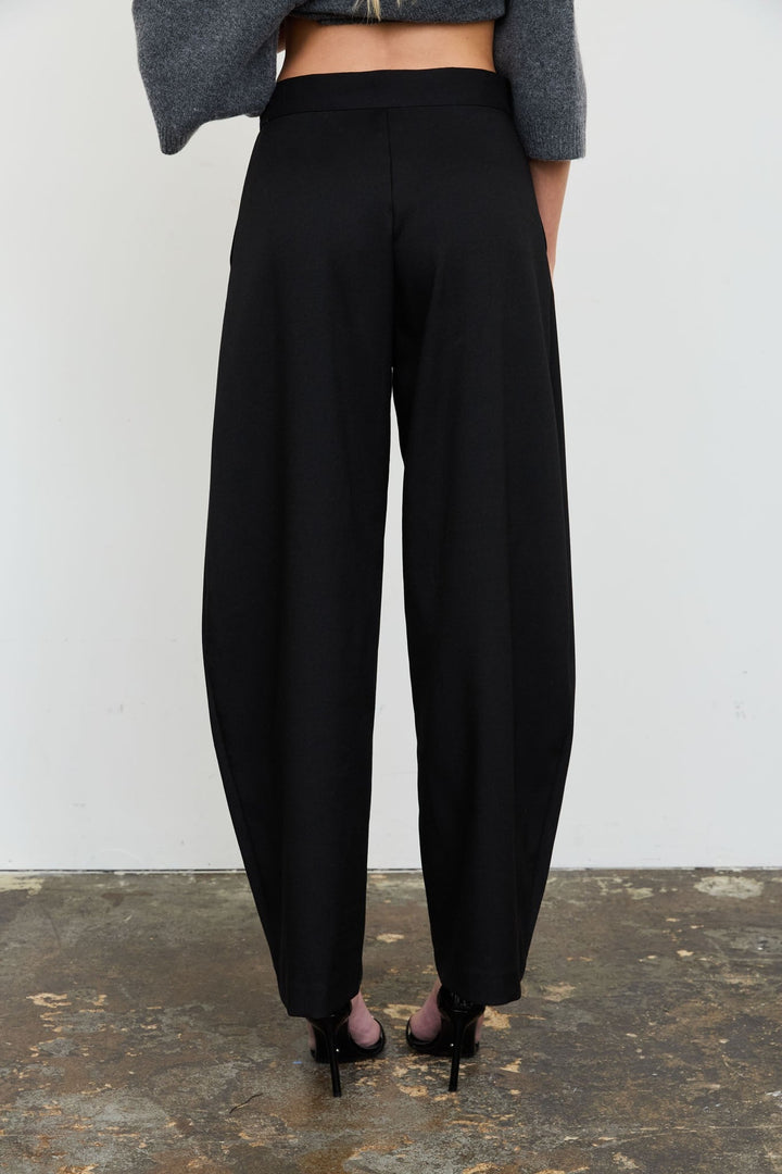 Black High Waist Wide Leg Tailored Pants - STYLED BY ALX COUTUREPants