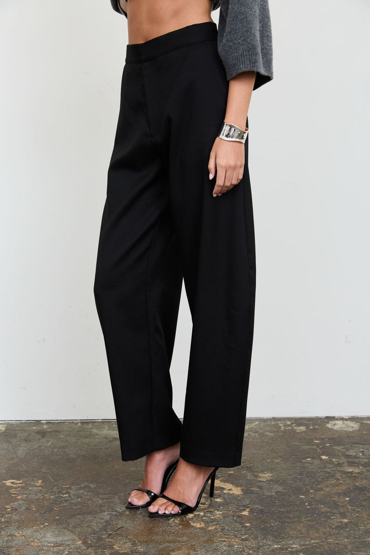 Black High Waist Wide Leg Tailored Pants - STYLED BY ALX COUTUREPants