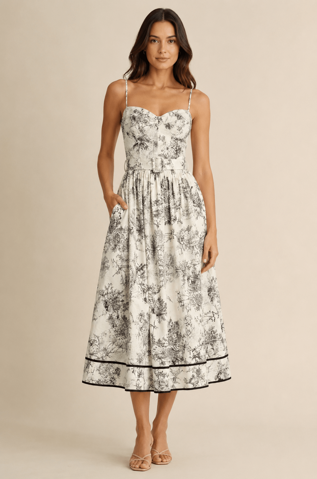 Black Ivory Jungle Midi Dress - STYLED BY ALX COUTUREDresses