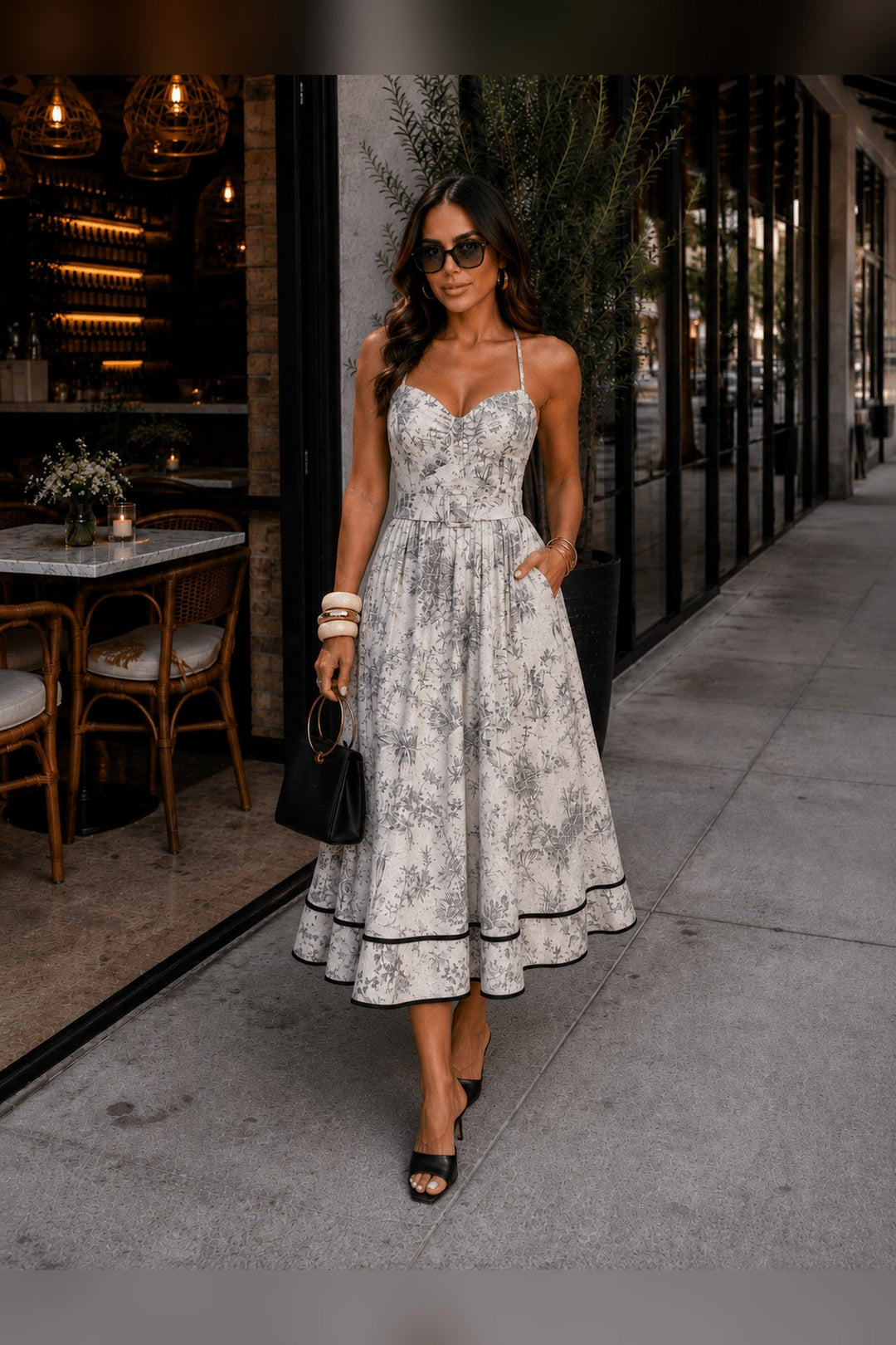 Black Ivory Jungle Midi Dress - STYLED BY ALX COUTUREDresses