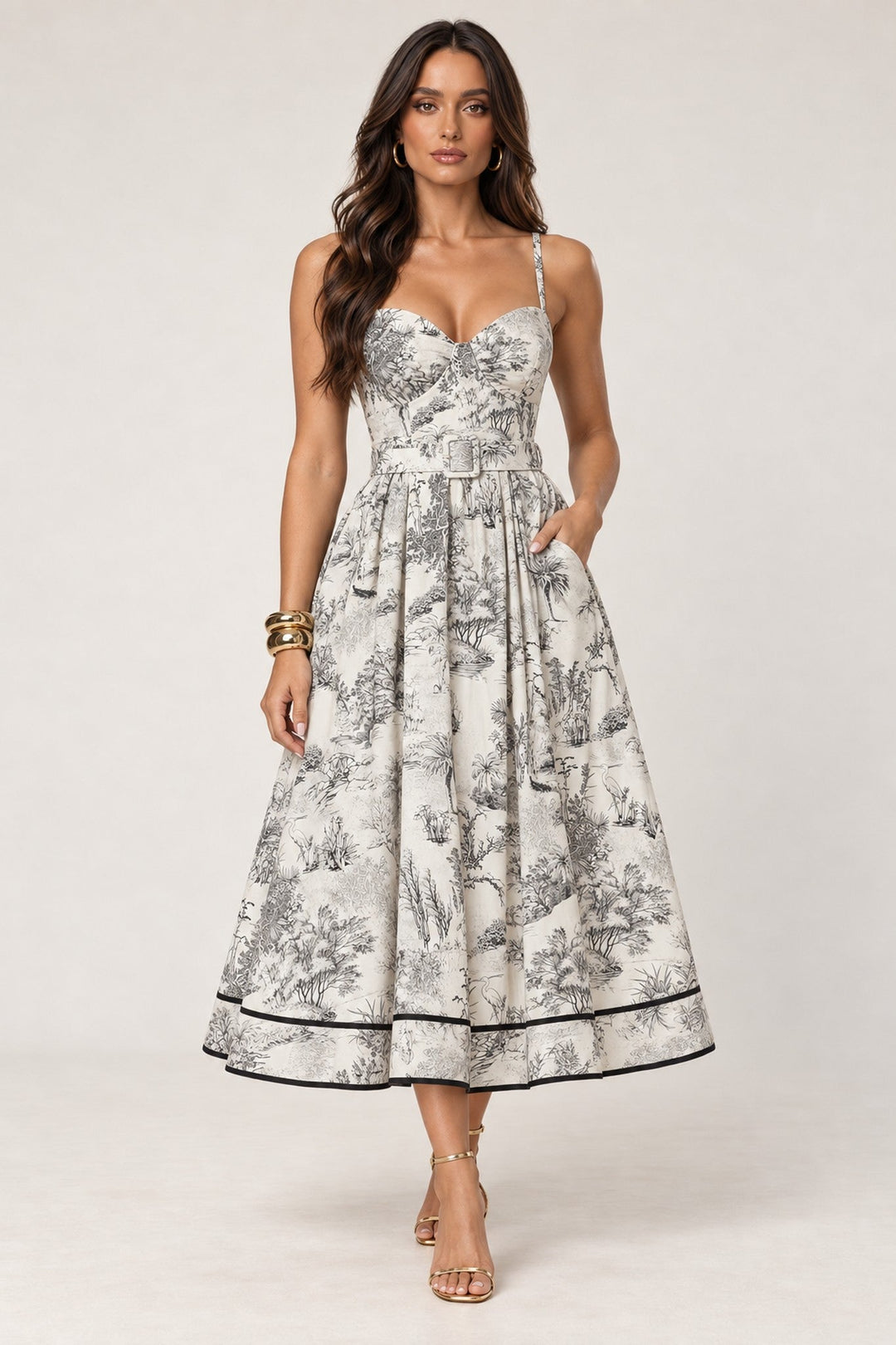 Black Ivory Jungle Midi Dress - STYLED BY ALX COUTUREDresses