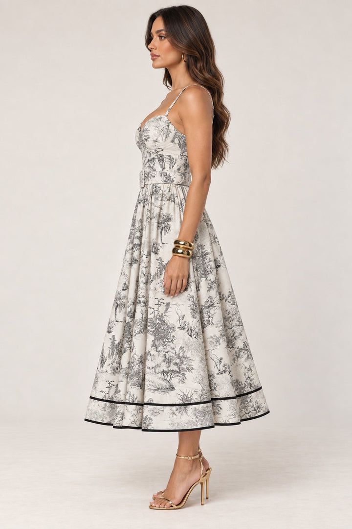 Black Ivory Jungle Midi Dress - STYLED BY ALX COUTUREDresses