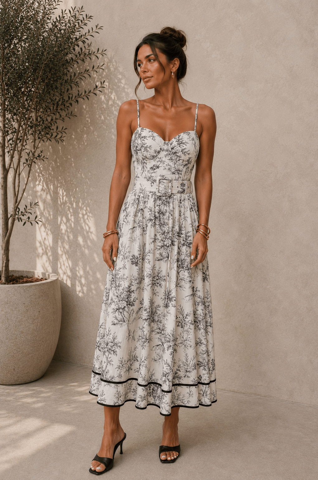 Black Ivory Jungle Midi Dress - STYLED BY ALX COUTUREDresses