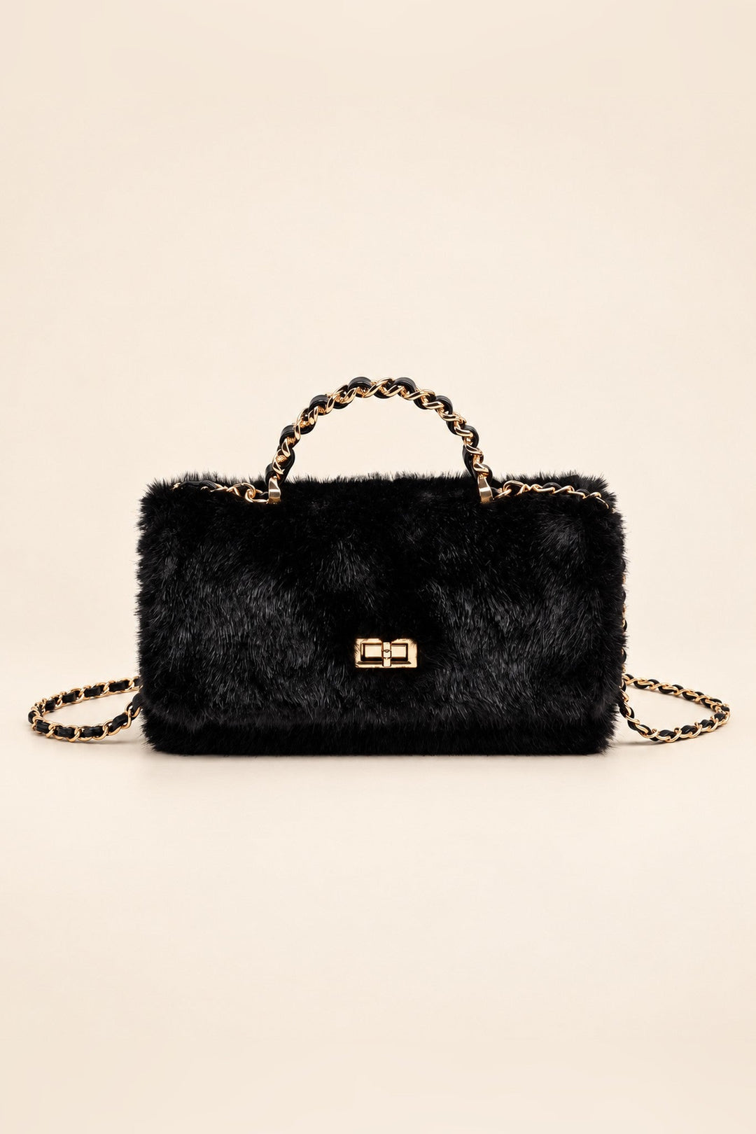Black Lulu Fur Crossbody - STYLED BY ALX COUTUREHandbags