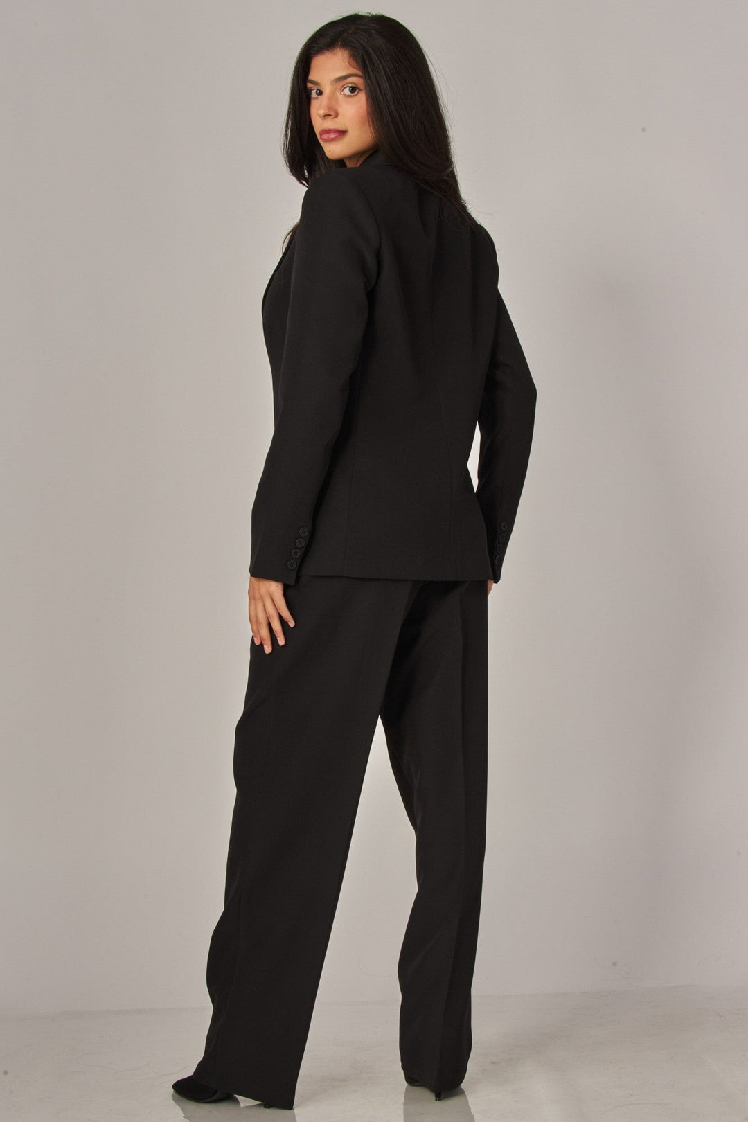 Black One Button Boyfriend Blazer - STYLED BY ALX COUTUREBlazers