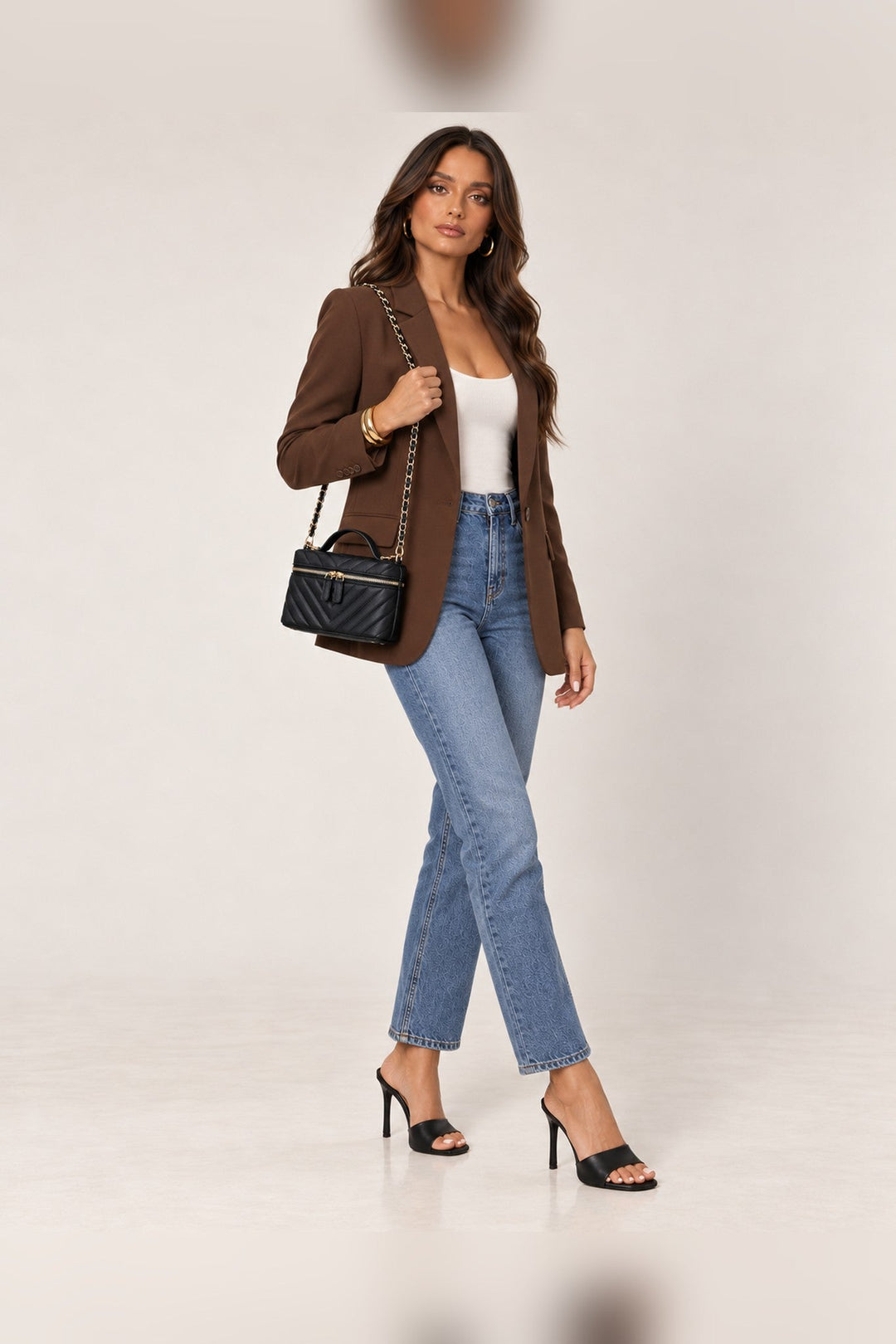 Black Sella Chevron Quilted Crossbody - STYLED BY ALX COUTUREHandbags