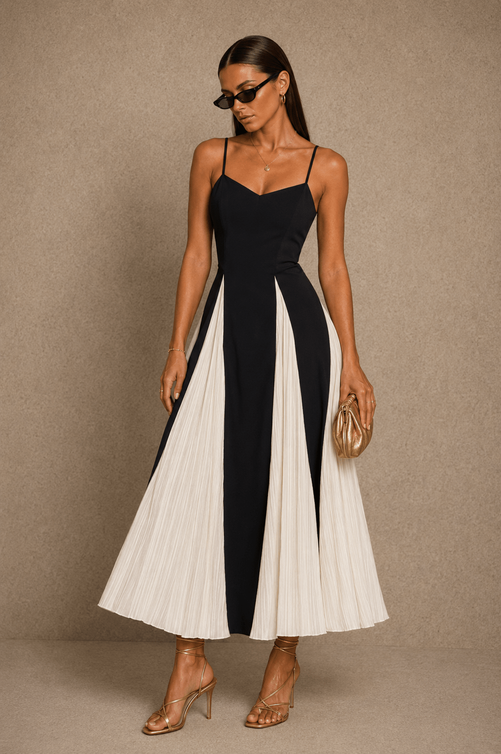 Black & White Strappy Ruffled Formal Dress - STYLED BY ALX COUTUREDresses