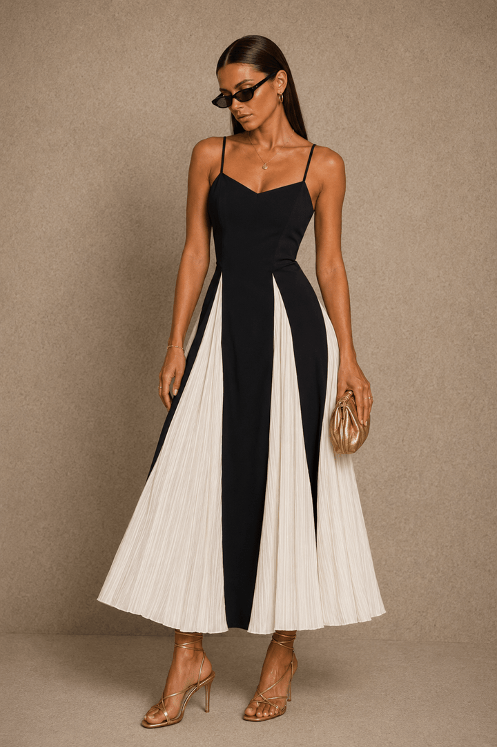 Black & White Strappy Ruffled Formal Dress - STYLED BY ALX COUTUREDresses