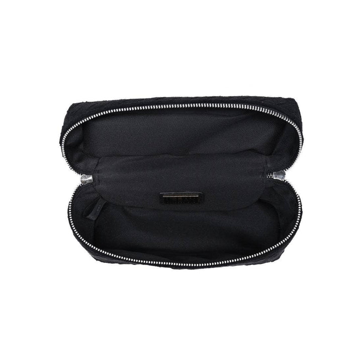 Black Woven Faux Suede Crossbody - STYLED BY ALX COUTUREHandbags