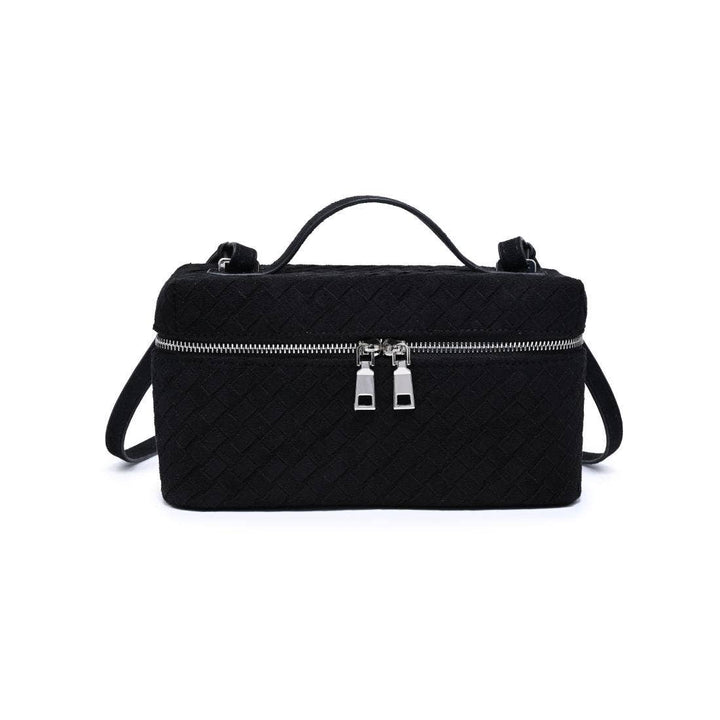 Black Woven Faux Suede Crossbody - STYLED BY ALX COUTUREHandbags