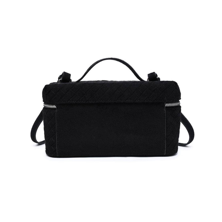Black Woven Faux Suede Crossbody - STYLED BY ALX COUTUREHandbags