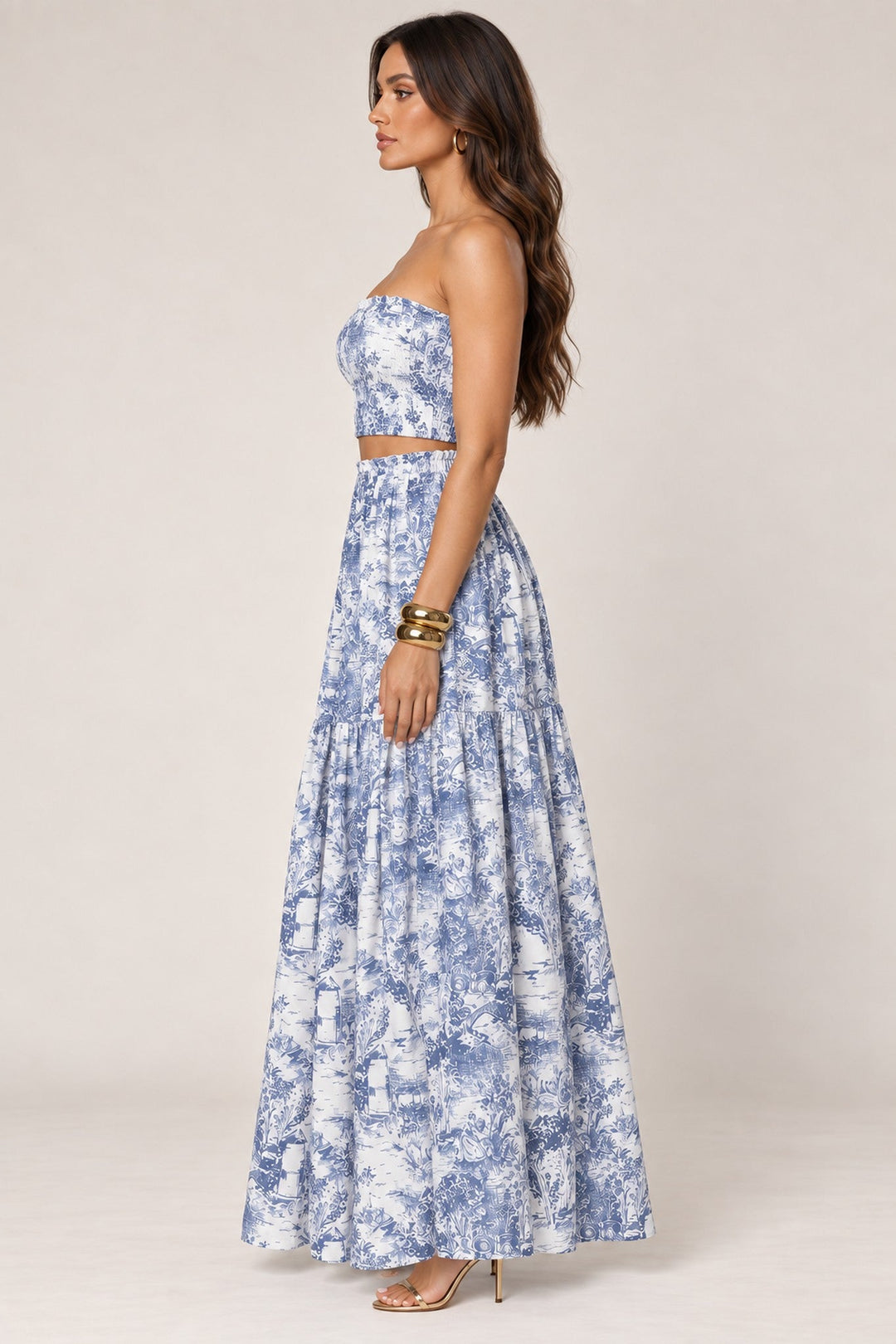 Blue Jungle Print Skirt Set - STYLED BY ALX COUTUREOutfit Sets
