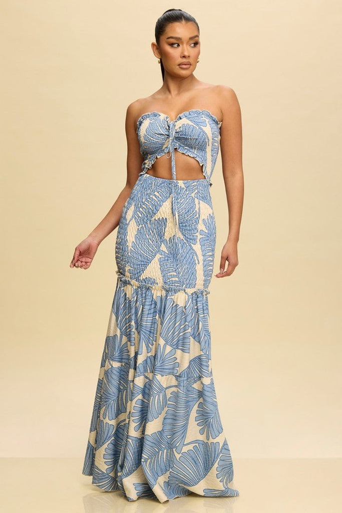 blue dress for baby girl Palm Royale Maxi Dress  Bolufe Boutique