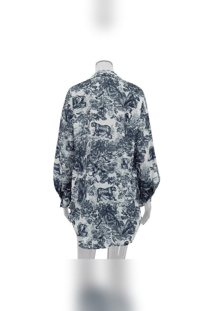 Blue White Toile Shorts Set - STYLED BY ALX COUTUREOutfit Sets