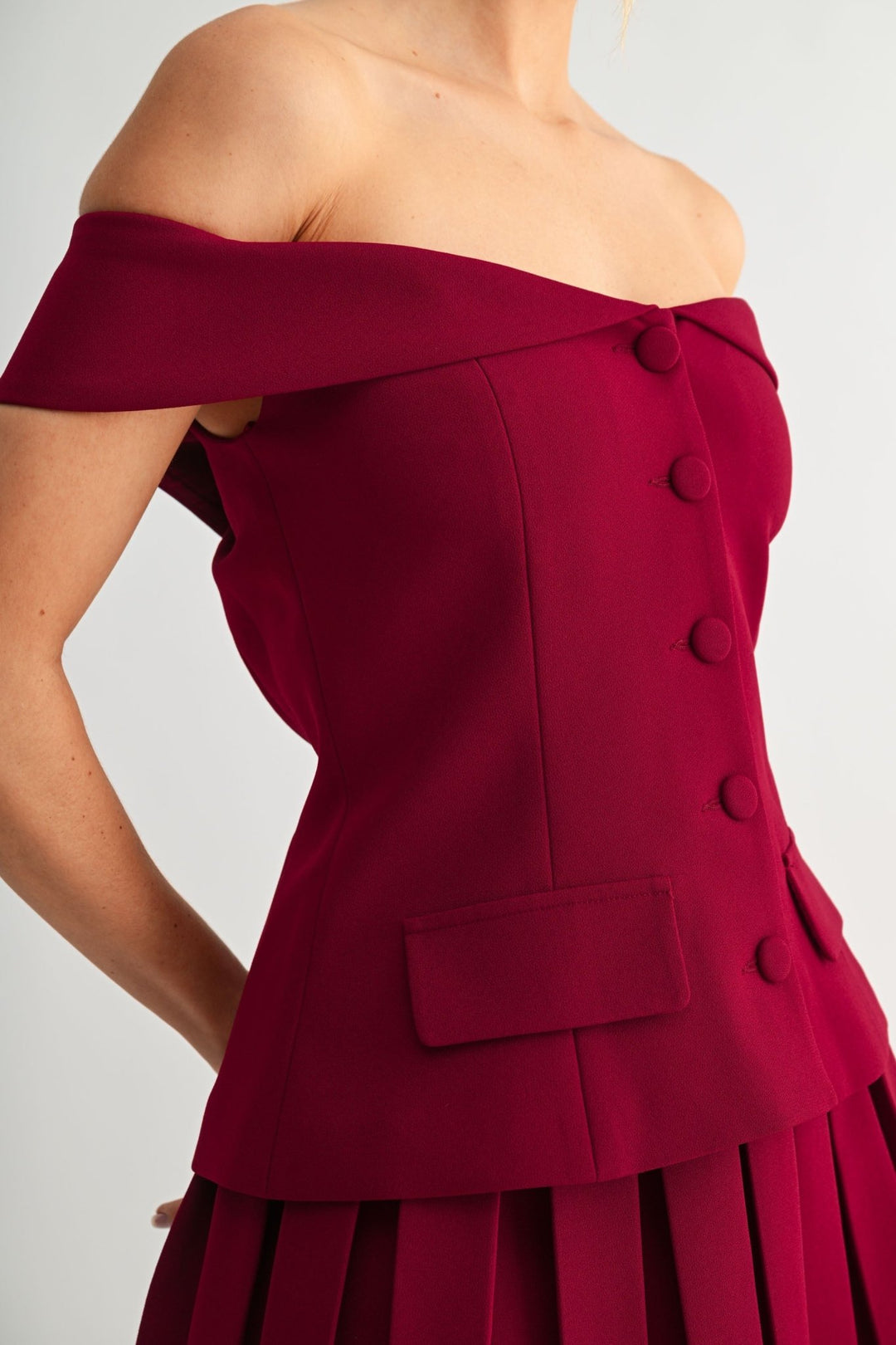 Brown Command Edge Two - piece Skirt Set - STYLED BY ALX COUTUREOutfit Sets