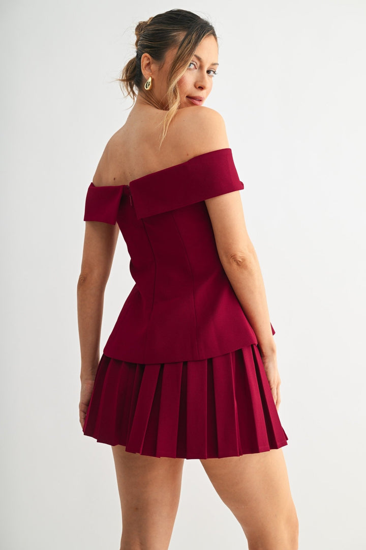 Brown Command Edge Two - piece Skirt Set - STYLED BY ALX COUTUREOutfit Sets