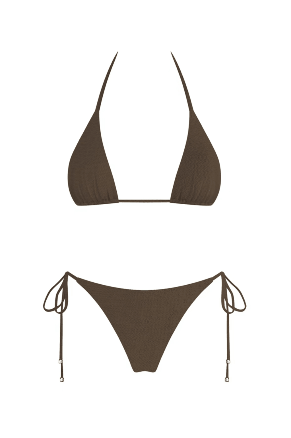 Brown Halter Bikini Set - STYLED BY ALX COUTURESwimwear