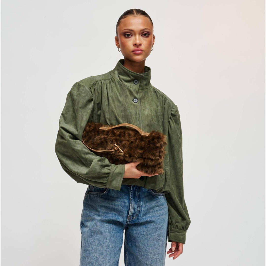Brown Leopard Faux Fur Crossbody - STYLED BY ALX COUTUREHandbags