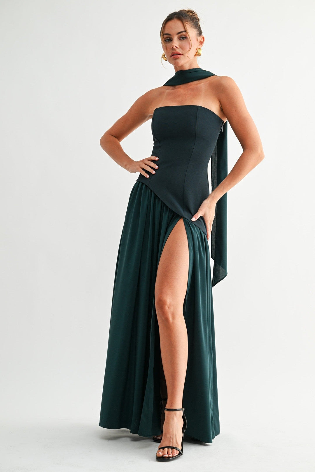 Brown Parisian Lace-Up Dress - STYLED BY ALX COUTUREDresses