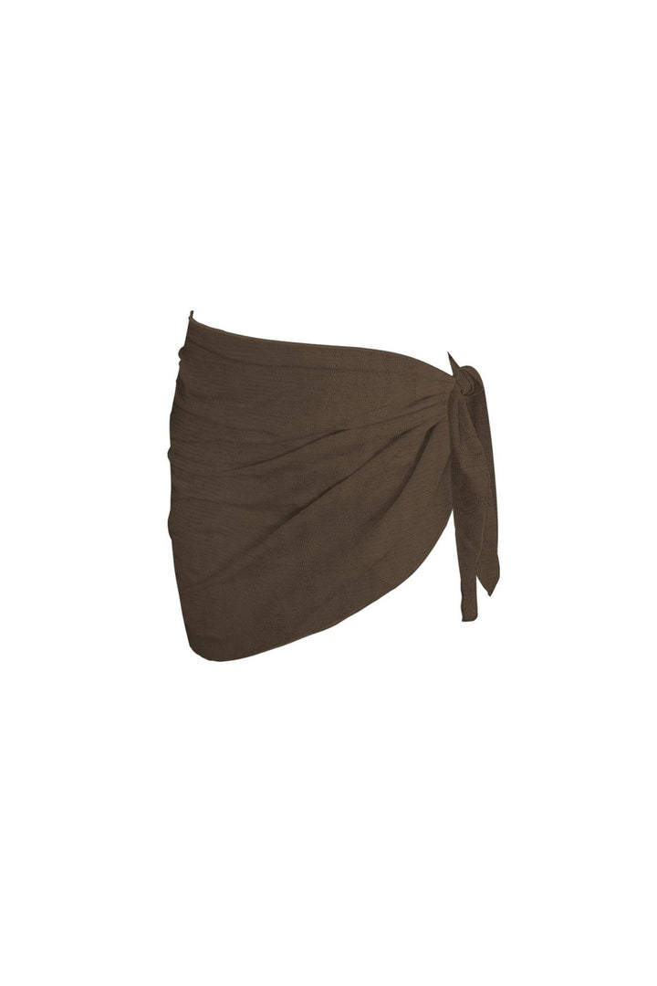 Brown Sarong Skirt Coverup - STYLED BY ALX COUTURESwimwear