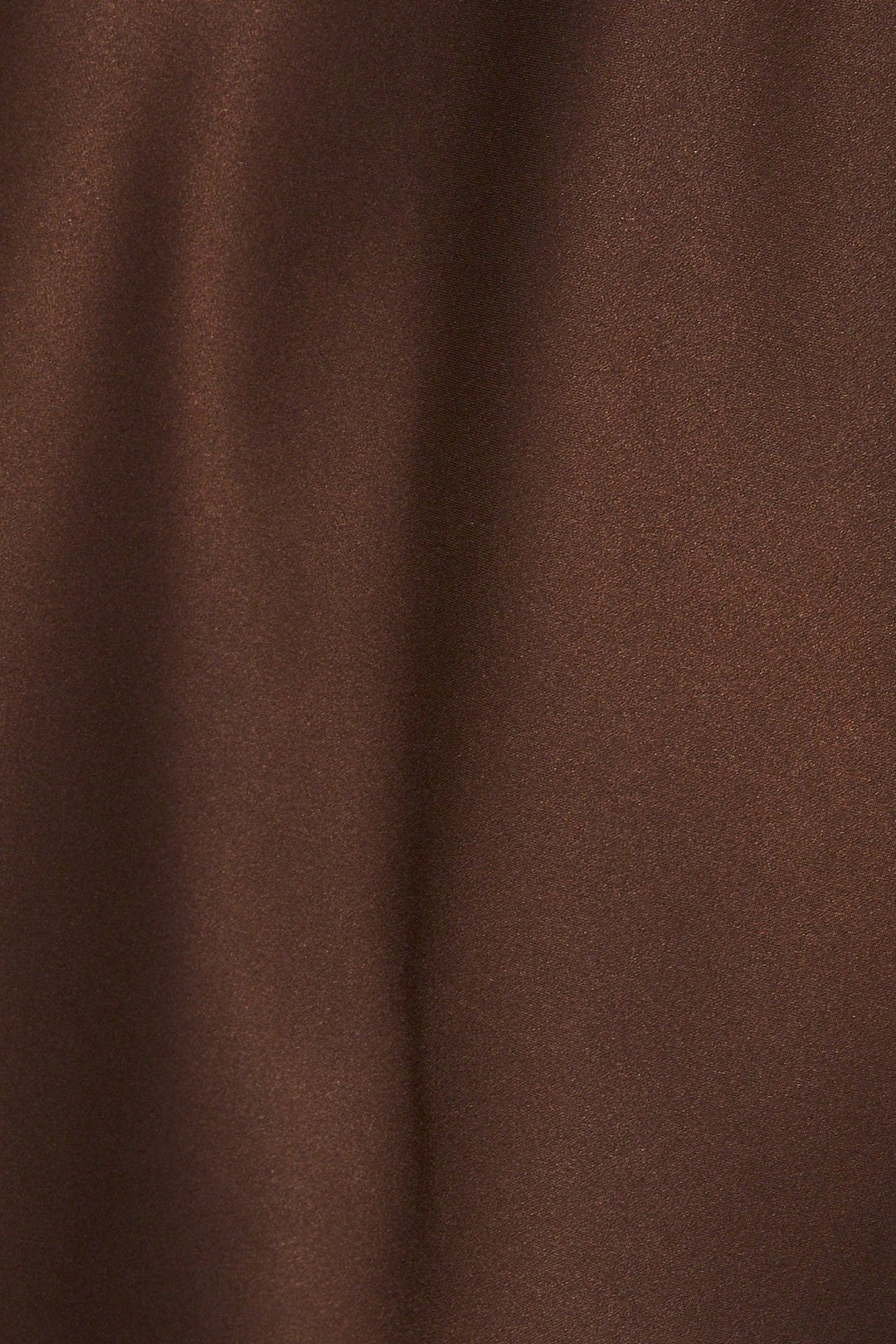 Brown Satin Asymmetrical High Low Halter Neck Top - STYLED BY ALX COUTURETops