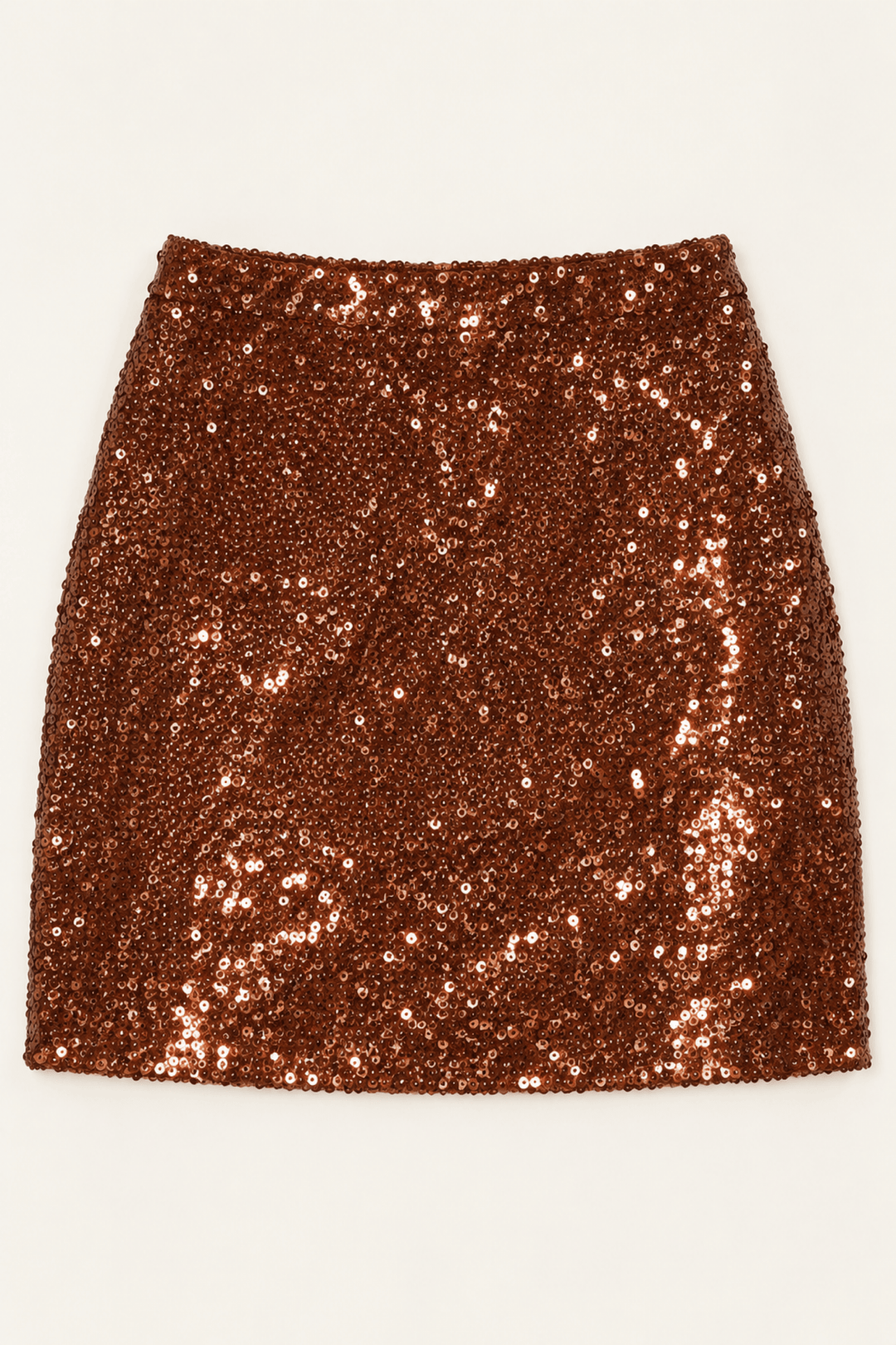 Brown Sequin A-Line Mini Skirt - STYLED BY ALX COUTURESkirts &amp; Skorts