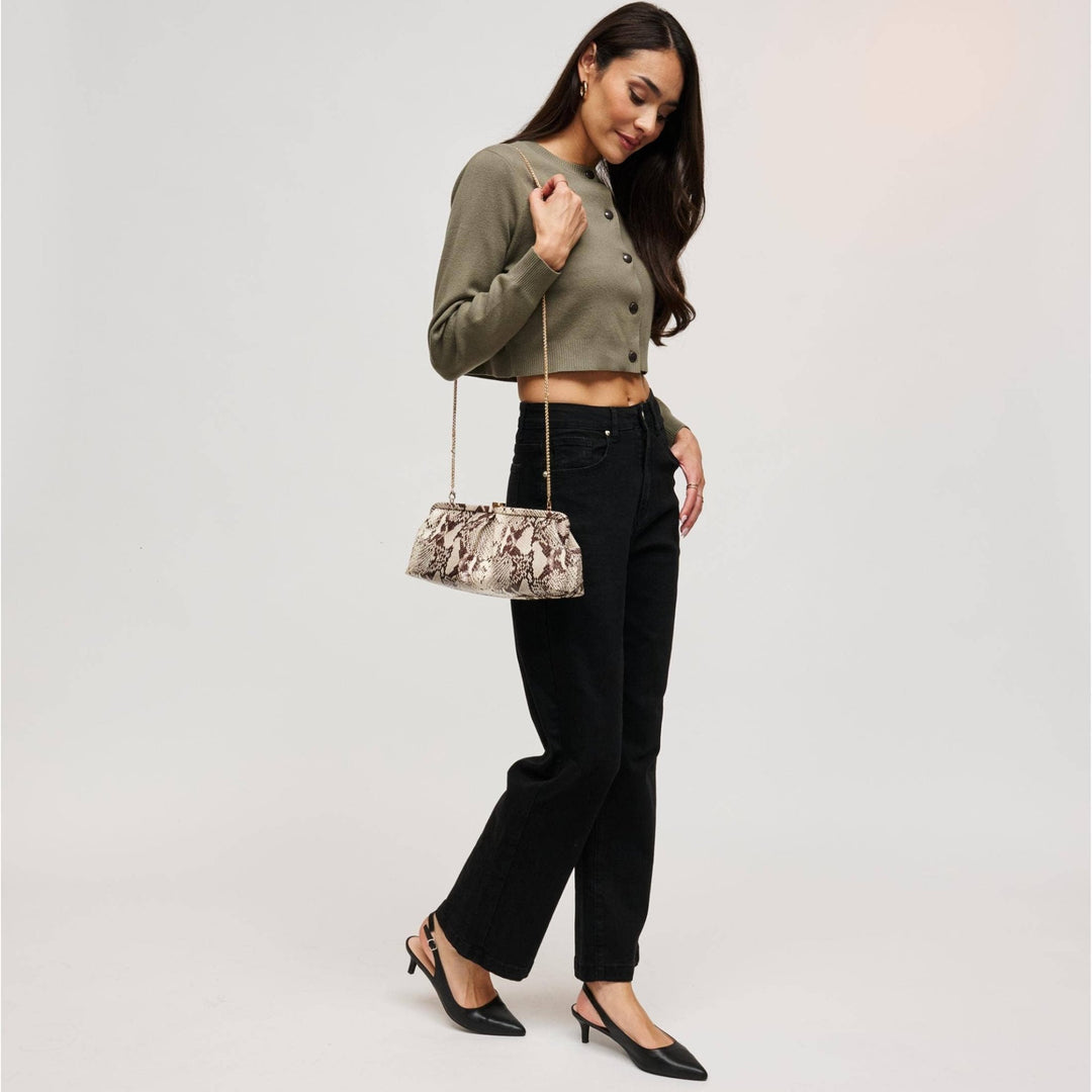 Brown Snake Print Crossbody - STYLED BY ALX COUTUREHandbags