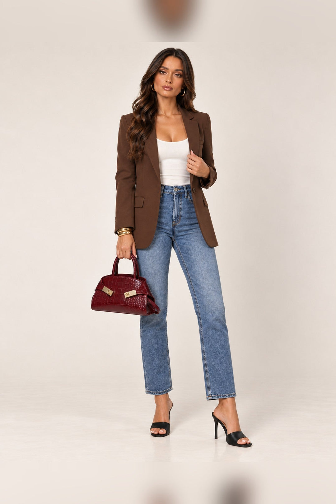 Burgundy Fable Croco Crossbody - STYLED BY ALX COUTUREHandbags