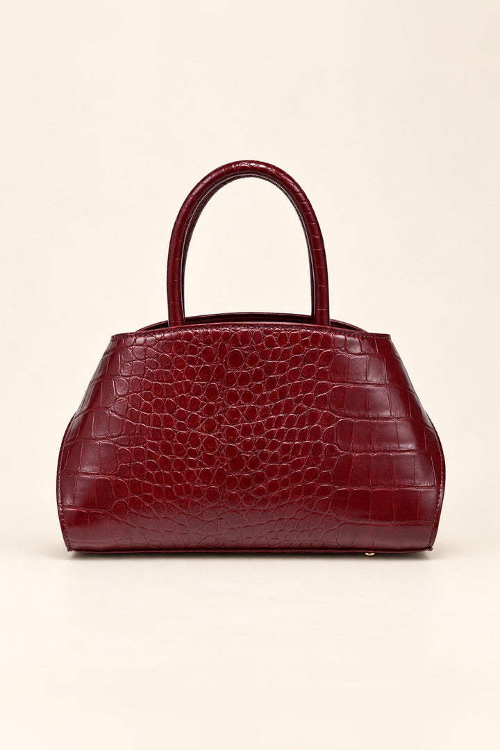 Burgundy Fable Croco Crossbody - STYLED BY ALX COUTUREHandbags