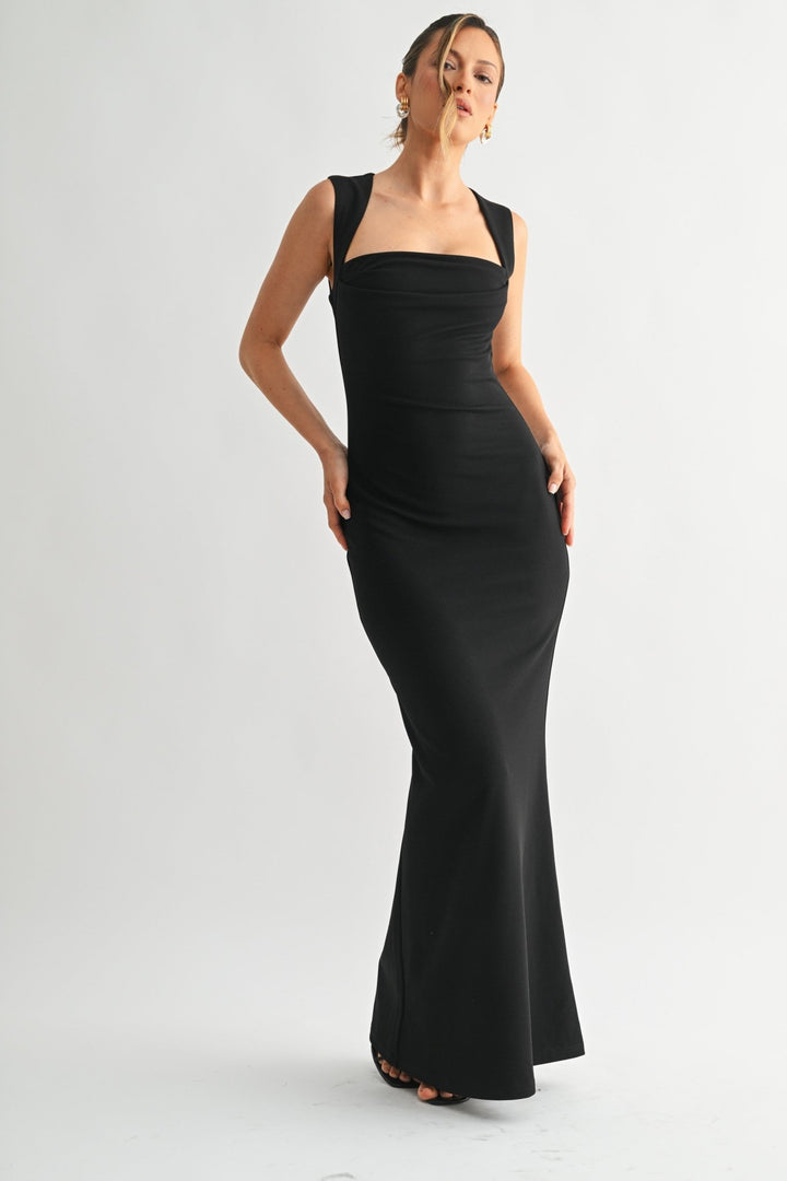 Burgundy Iconic Hourglass Long Dress - STYLED BY ALX COUTUREDresses