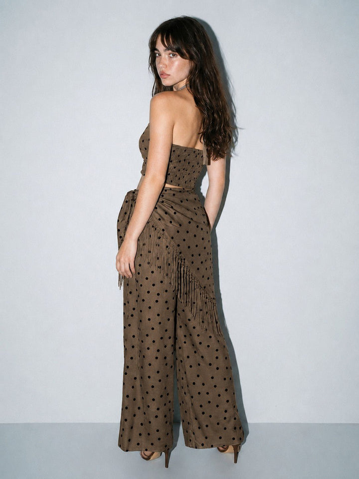 Cappuccino Polka Dot Pants Set - STYLED BY ALX COUTUREOutfit Sets