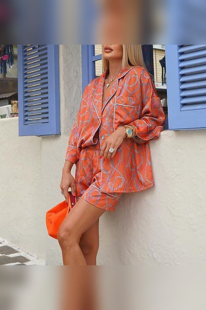 Chain Print Shorts Set - STYLED BY ALX COUTUREOutfit Sets