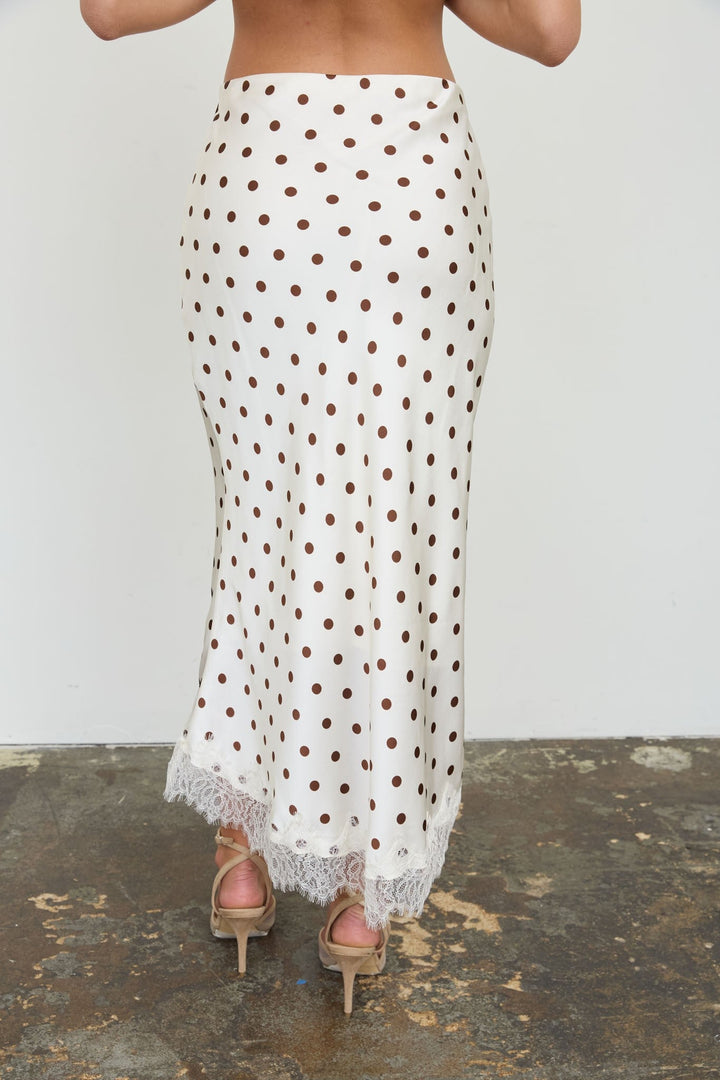 Champagne Polka Dot Pencil Skirt - STYLED BY ALX COUTURESkirts &amp; Skorts