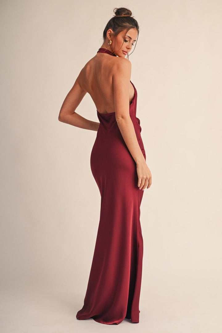 Cherry Halter Neck Maxi Dress - STYLED BY ALX COUTUREDresses